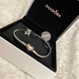 Pandora Heart Bracelet & Elephant Charm